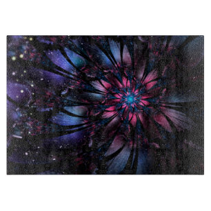 Abstract fractal flower design.  cutting board