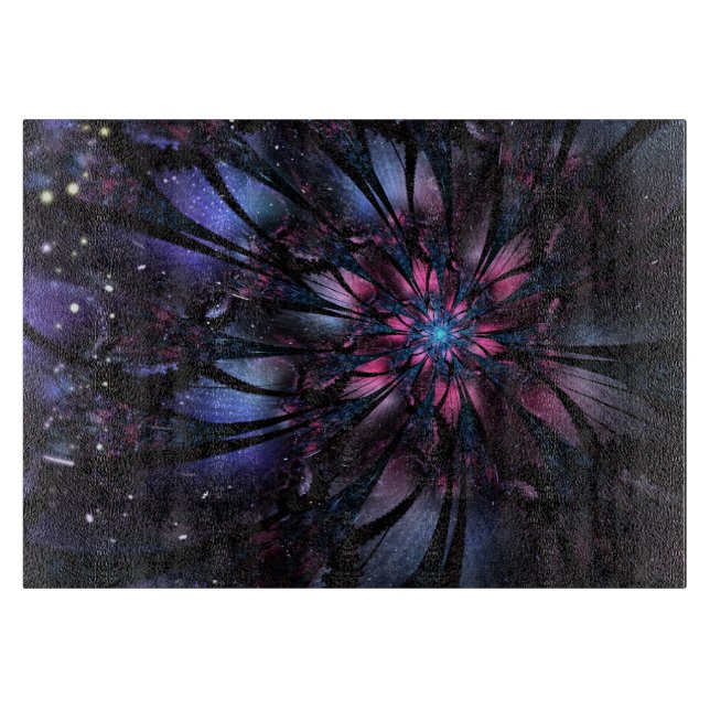 Abstract fractal flower design.  cutting board (Front)