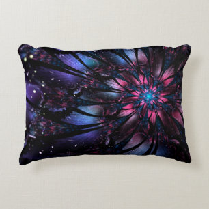 Abstract fractal flower design. decorative cushion