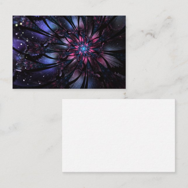 Abstract fractal flower design.   discount card (Front/Back)