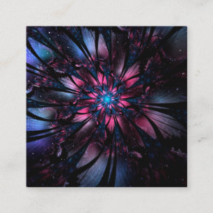 Abstract fractal flower design. discount card