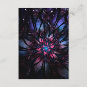 Abstract fractal flower design. enclosure card