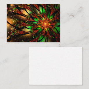 Abstract fractal flower design. enclosure card
