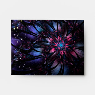 Abstract fractal flower design. envelope