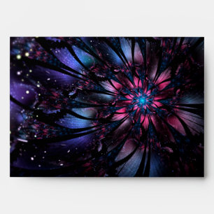 Abstract fractal flower design. envelope