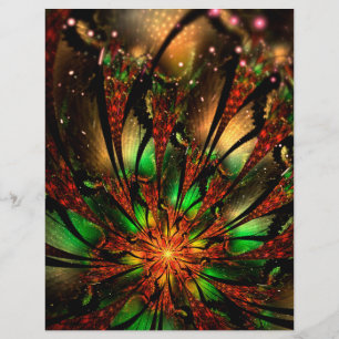 Abstract fractal flower design. flyer