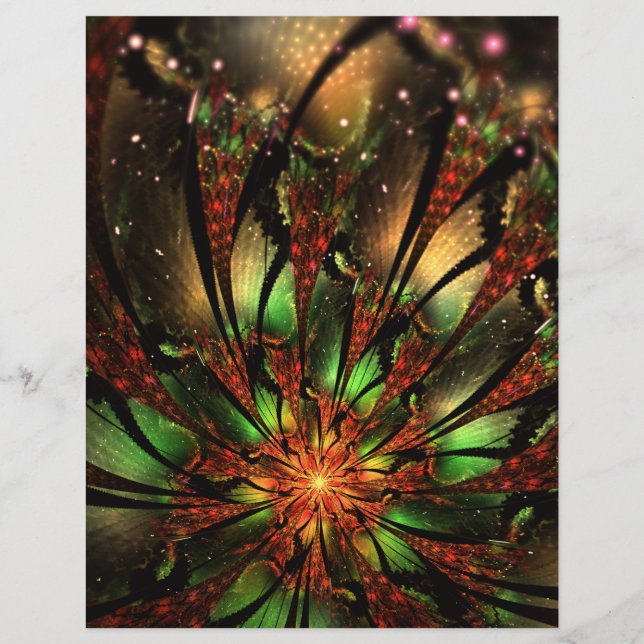 Abstract fractal flower design. flyer (Front)