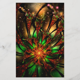 Abstract fractal flower design. flyer