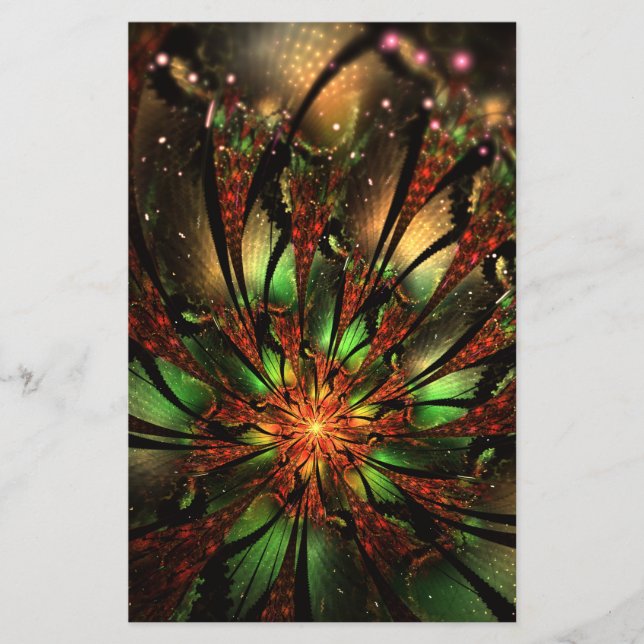 Abstract fractal flower design.  flyer (Front)