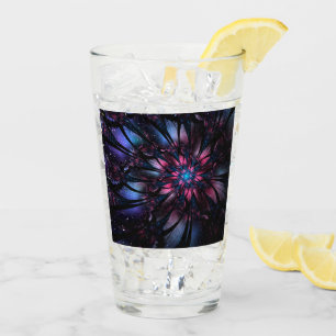 Abstract fractal flower design. glass