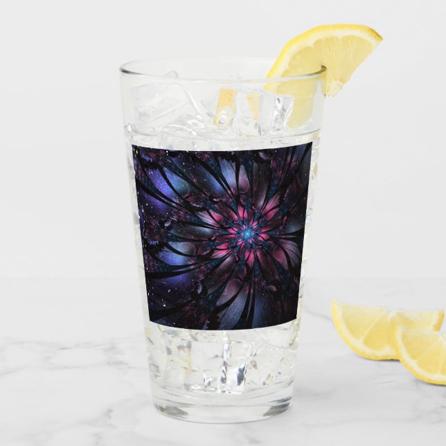 Abstract fractal flower design.  glass (Back Ice)