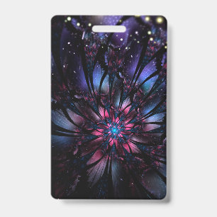Abstract fractal flower design. ID badge