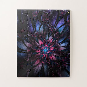 Abstract fractal flower design.  jigsaw puzzle
