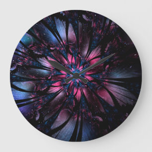 Abstract fractal flower design.   large clock