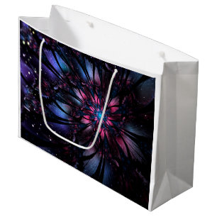 Abstract fractal flower design. large gift bag