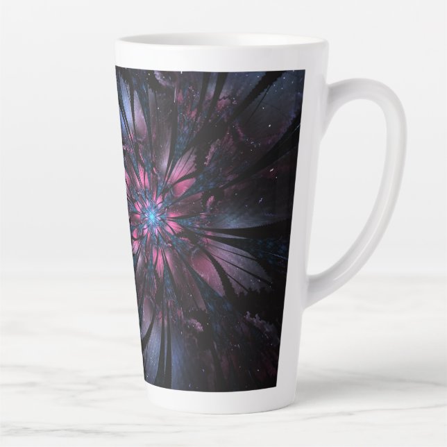 Abstract fractal flower design.  latte mug (Right)