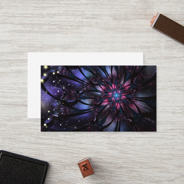 Abstract fractal flower design.   loyalty card (Front/Back In Situ)