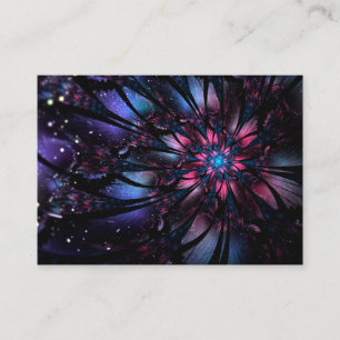 Abstract fractal flower design. loyalty card
