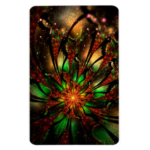 Abstract fractal flower design. magnet