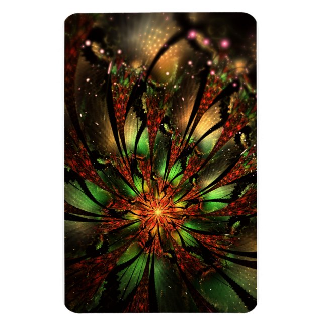 Abstract fractal flower design.  magnet (Vertical)