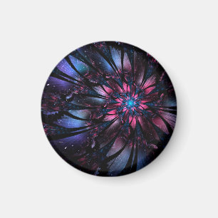 Abstract fractal flower design. magnet