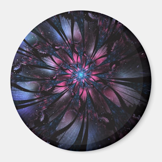 Abstract fractal flower design.  magnet (Front)