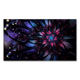 Abstract fractal flower design.  	Magnetic business card