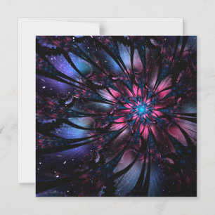 Abstract fractal flower design. magnetic invitation