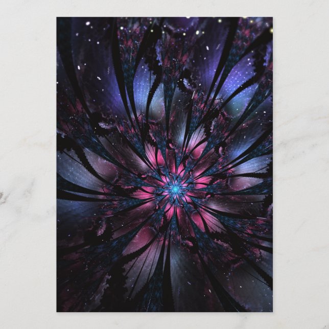 Abstract fractal flower design.  menu (Front)