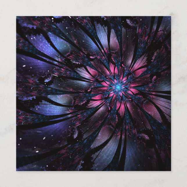 Abstract fractal flower design. menu (Front)