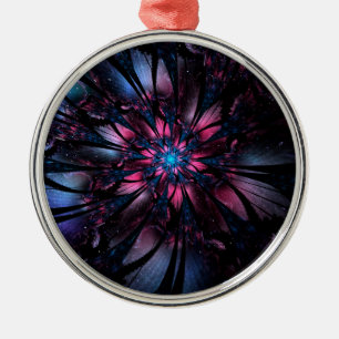 Abstract fractal flower design.  metal ornament