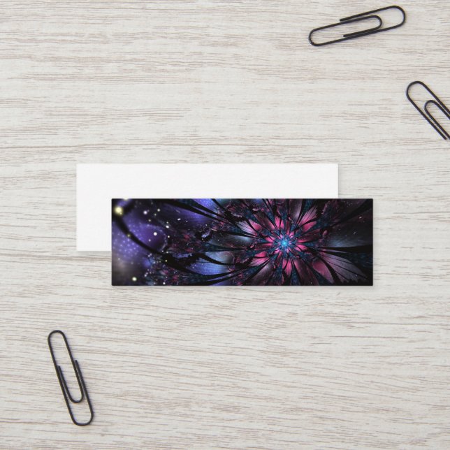 Abstract fractal flower design.  mini business card (Front/Back In Situ)