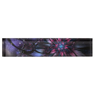 Abstract fractal flower design.  nameplate
