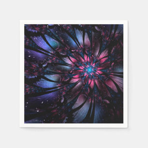 Abstract fractal flower design. napkin