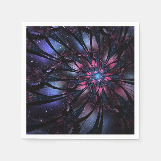 Abstract fractal flower design.  napkin (Front)