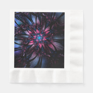 Abstract fractal flower design. napkin