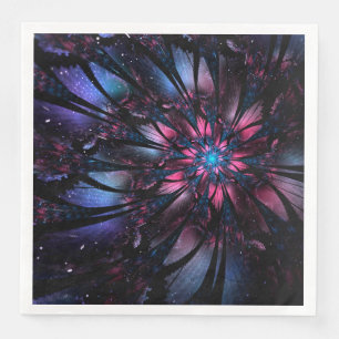 Abstract fractal flower design. napkin