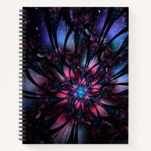 Abstract fractal flower design. notebook