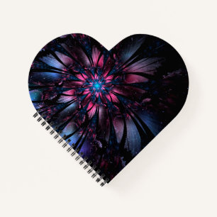 Abstract fractal flower design. notebook