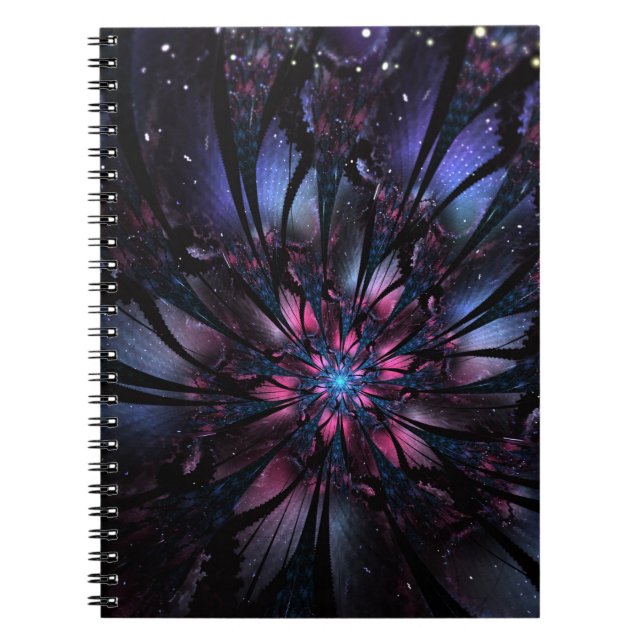 Abstract fractal flower design.  notebook (Front)