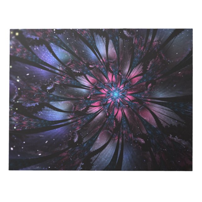 Abstract fractal flower design.  notepad (Front)