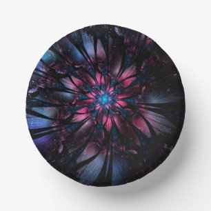 Abstract fractal flower design. paper plate