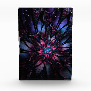 Abstract fractal flower design. photo block