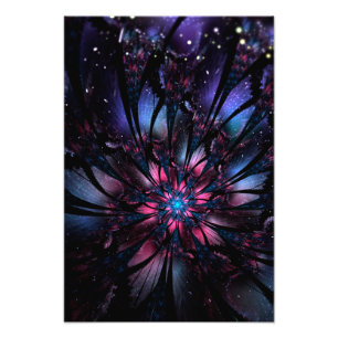 Abstract fractal flower design. photo print