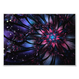 Abstract fractal flower design. photo print