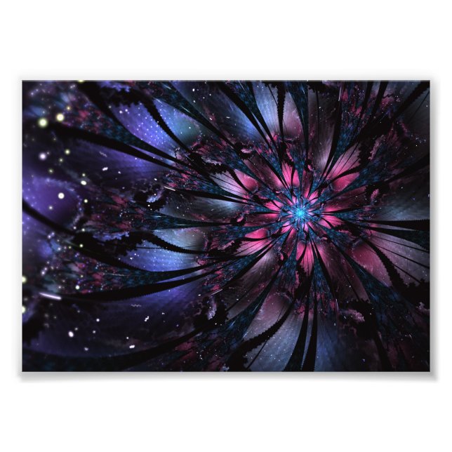Abstract fractal flower design.   photo print (Front)