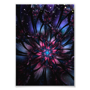Abstract fractal flower design. photo print