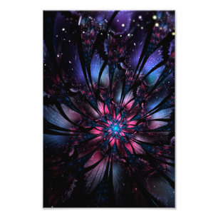 Abstract fractal flower design. photo print