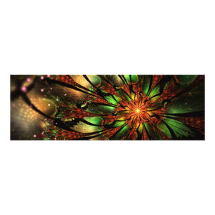 Abstract fractal flower design. photo print
