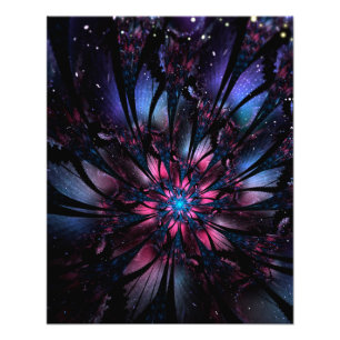 Abstract fractal flower design. photo print